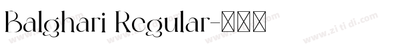 Balghari Regular字体转换